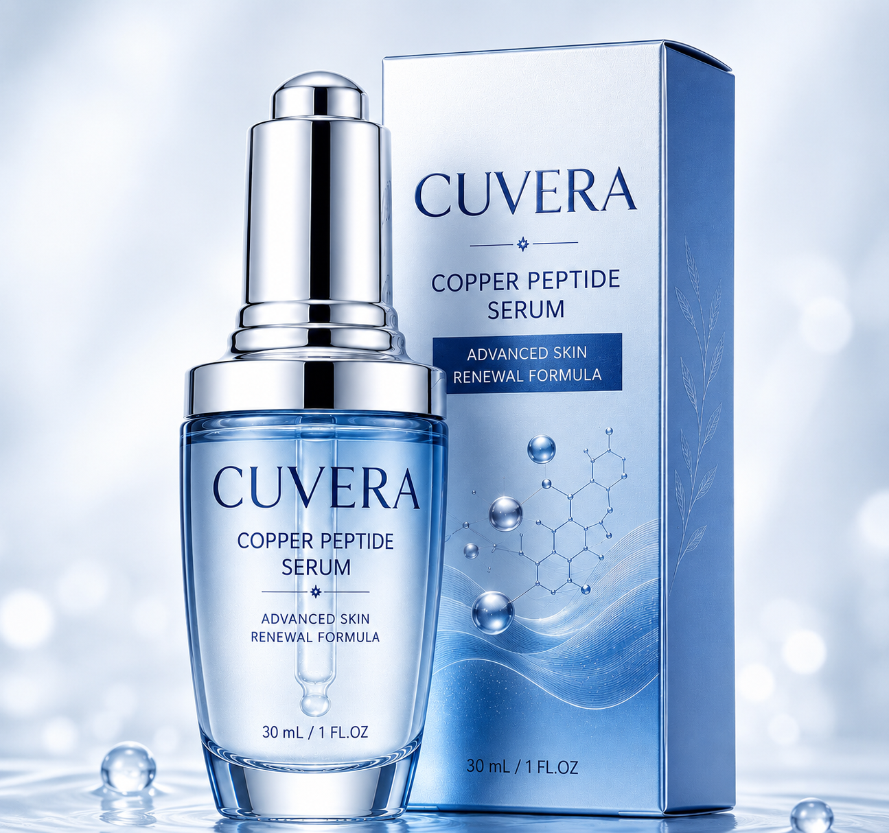 Cuvera Copper Peptide Serum bottle